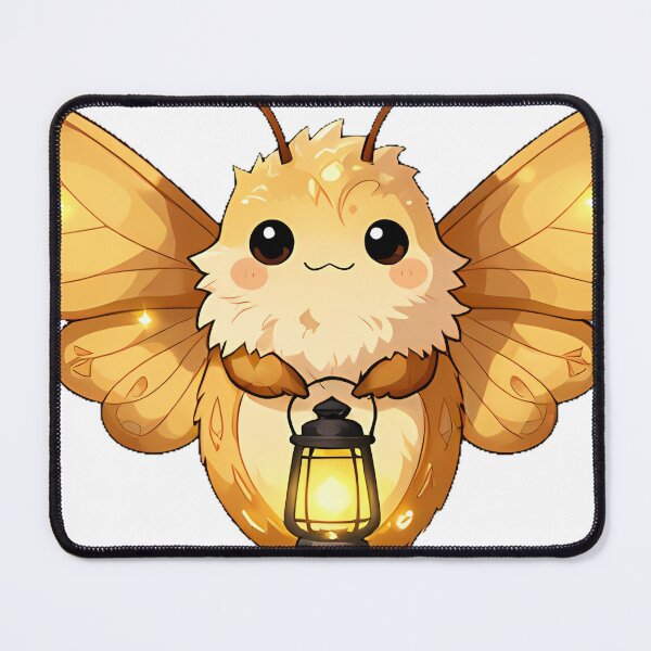 Item preview, Cute Fluffy Moth Monster with Glowing Lantern Icon designed and sold by pumsquare.