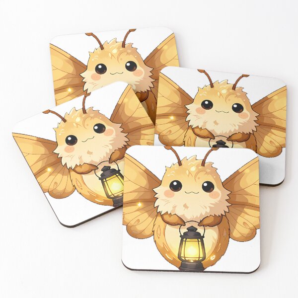 Item preview, Cute Fluffy Moth Monster with Glowing Lantern Icon designed and sold by pumsquare.