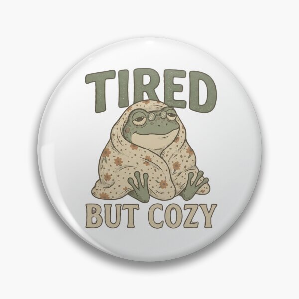 Item preview, Tired But Cozy Frog – Cute Cozycore Frog designed and sold by MD Sweet.