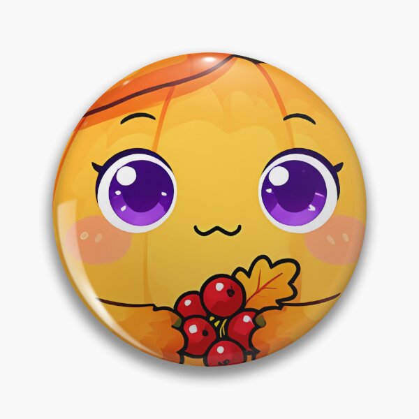 Item preview, Cute Orange Fluffy Monster with Jack-o-Lantern Hat Icon designed and sold by pumsquare.
