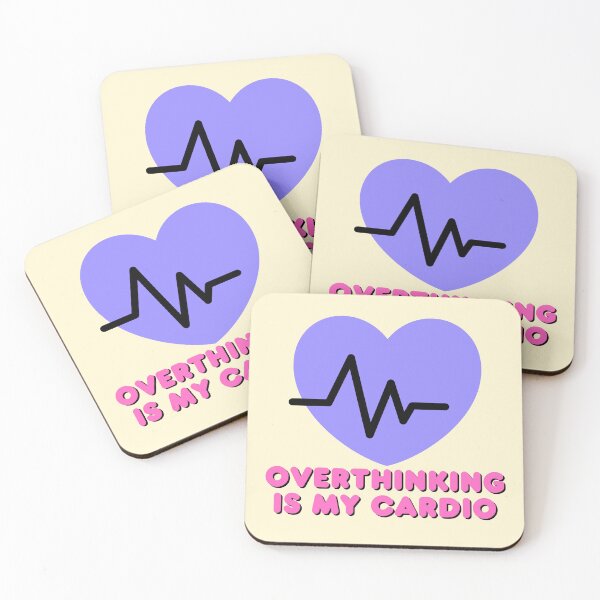 Item preview, Overthinking Is My Cardio Funny Mental Health Quote designed and sold by jianina-alondra.
