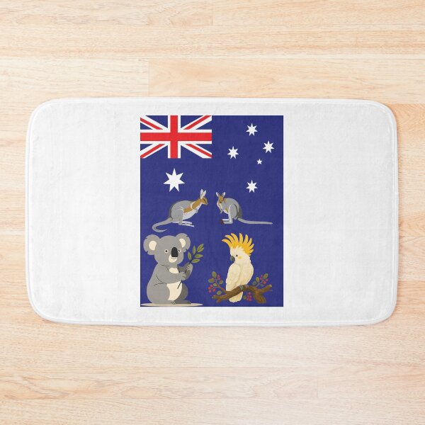 Item preview, Australian Wildlife Flag Cute Animals Art designed and sold by simpllify.