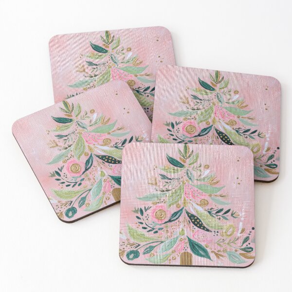 Item preview, Blush Floral Christmas Tree - S04 designed and sold by FlaskLab.