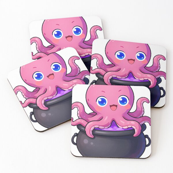 Item preview, Cute Baby Kraken Monster in Witch Cauldron Icon designed and sold by pumsquare.