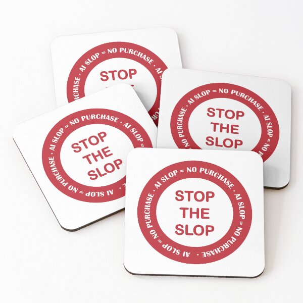 Item preview, Stop the slop AI slop = no purchase red designed and sold by random8.