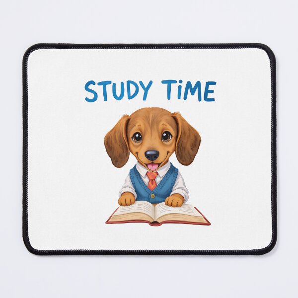 Item preview, Cute Dachshund Study Time Art designed and sold by Kedspicedesign.