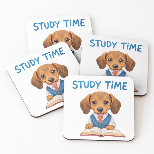 Item preview, Cute Dachshund Study Time Art designed and sold by Kedspicedesign.