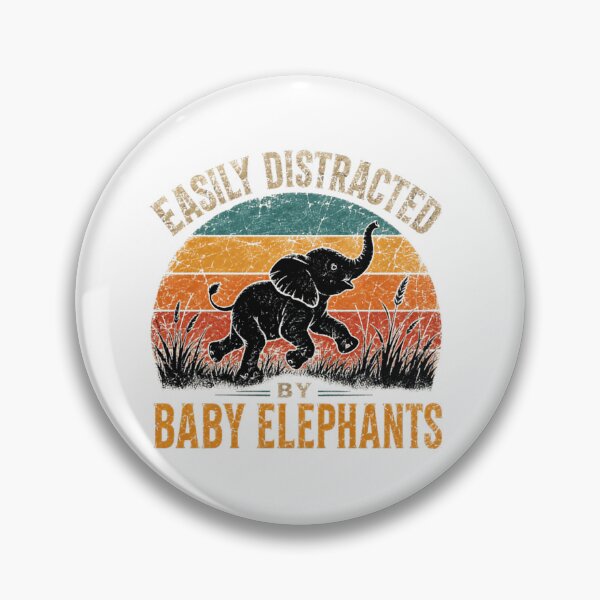 Item preview, Easily Distracted By Baby Elephants Elephant Lover designed and sold by SkeletonsDanger.