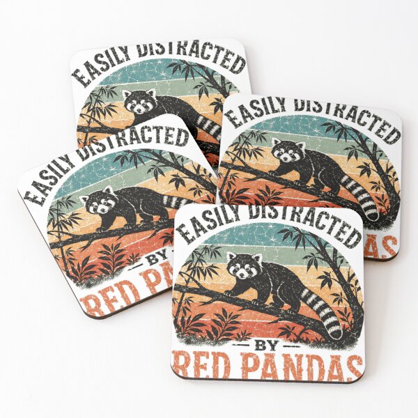 Item preview, Easily Distracted By Red Pandas Animal Lover Wildlife Enthusiast designed and sold by SkeletonsDanger.