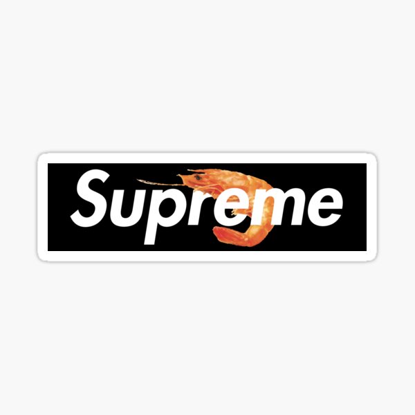 supreme shrimp sticker