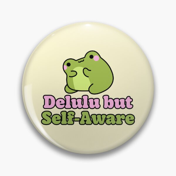 Item preview, Delulu But Self Aware Funny Frog designed and sold by jianina-alondra.