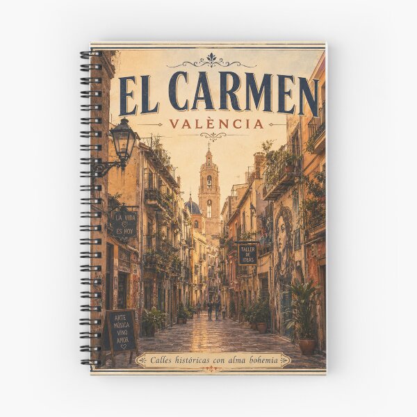 Item preview, El Carmen Valencia Spain – Old Town Travel Art designed and sold by ChicClicker.