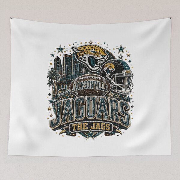 Item preview, Jacksonville Jaguars Rhinestone Football Fan Design designed and sold by HoberekMa.