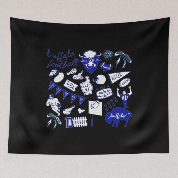 Item preview, Buffalo Football Fan Doodle Art designed and sold by TamaraMat13709.