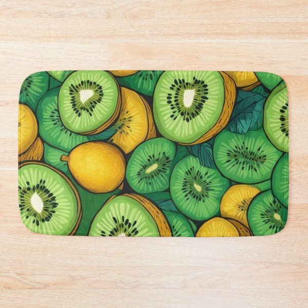 Item preview, Fresh Kiwi and Lemon Fruit Pattern Tropical Summer Slice Art designed and sold by LYAN-STORE.