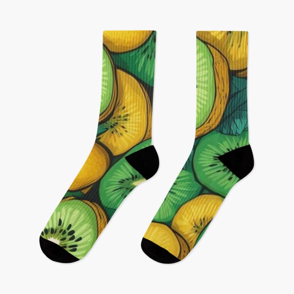 Item preview, Fresh Kiwi and Lemon Fruit Pattern Tropical Summer Slice Art designed and sold by LYAN-STORE.