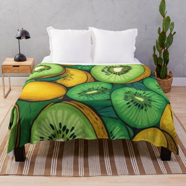 Item preview, Fresh Kiwi and Lemon Fruit Pattern Tropical Summer Slice Art designed and sold by LYAN-STORE.