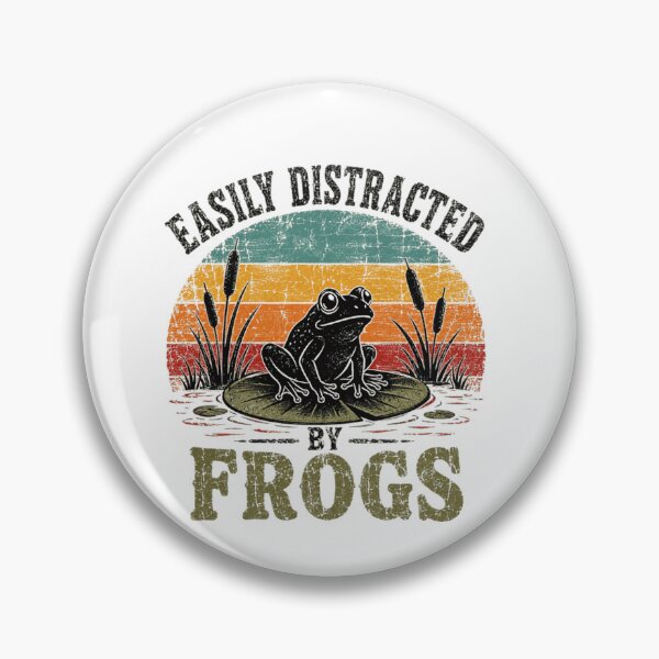 Item preview, Easily Distracted By Frogs Lover Amphibian Enthusiast designed and sold by SkeletonsDanger.