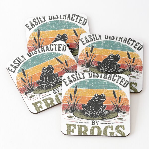 Item preview, Easily Distracted By Frogs Lover Amphibian Enthusiast designed and sold by SkeletonsDanger.