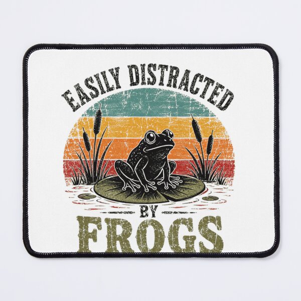 Item preview, Easily Distracted By Frogs Lover Amphibian Enthusiast designed and sold by SkeletonsDanger.