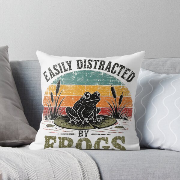 Item preview, Easily Distracted By Frogs Lover Amphibian Enthusiast designed and sold by SkeletonsDanger.