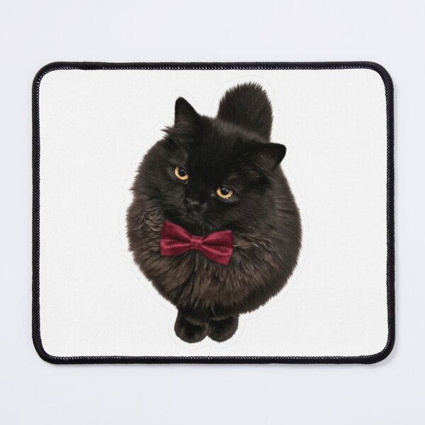 Item preview, Sophisticated Fluffy Black Cat designed and sold by PetalsPaws.