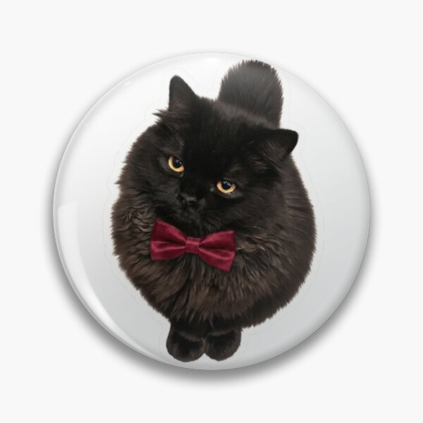 Item preview, Sophisticated Fluffy Black Cat designed and sold by PetalsPaws.