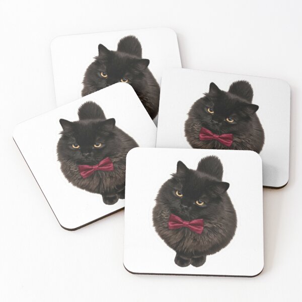 Item preview, Sophisticated Fluffy Black Cat designed and sold by PetalsPaws.