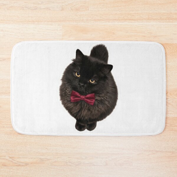 Item preview, Sophisticated Fluffy Black Cat designed and sold by PetalsPaws.