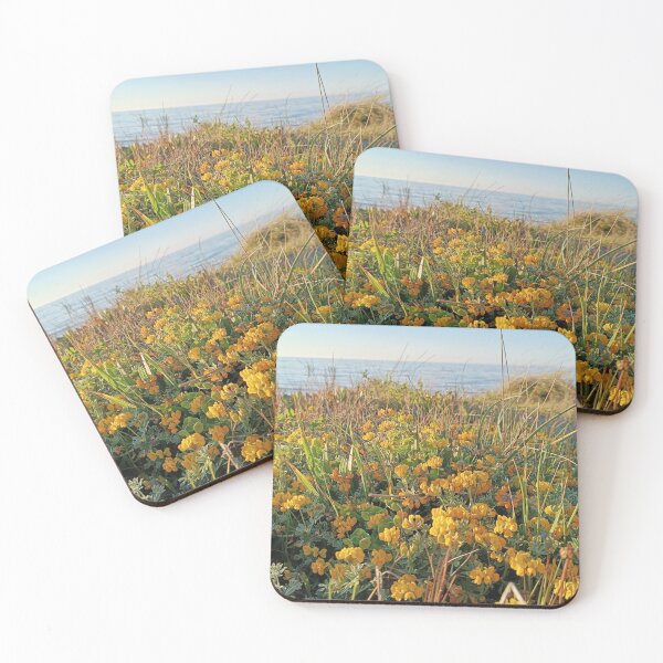 Item preview, Wild Yellow Coastal Flowers by the Mediterranean Sea - Beach Flora designed and sold by EpicVistas.