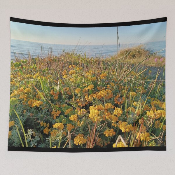 Item preview, Wild Yellow Coastal Flowers by the Mediterranean Sea - Beach Flora designed and sold by EpicVistas.