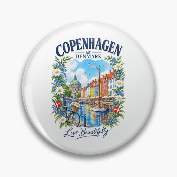 Item preview, Copenhagen Denmark Scenic Travel Art designed and sold by cosettacir6382.
