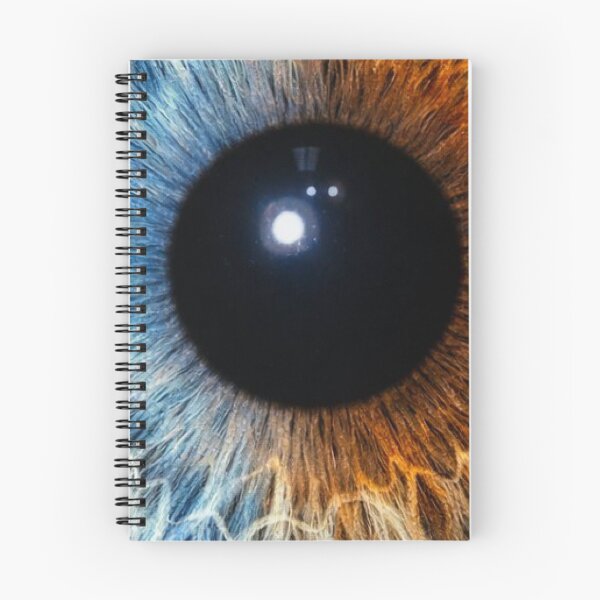 Item preview, Fire and Ice Human Eye Iris Macro Split Blue Orange Heterochromia Art designed and sold by LYAN-STORE.