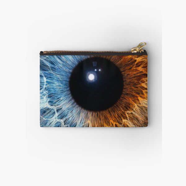 Item preview, Fire and Ice Human Eye Iris Macro Split Blue Orange Heterochromia Art designed and sold by LYAN-STORE.