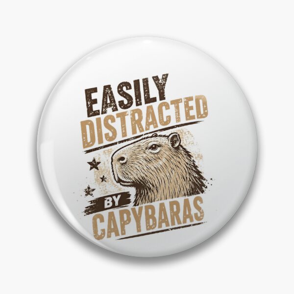Item preview, Easily Distracted By Capybaras Funny Capybara Lover Animal Fan designed and sold by SkeletonsDanger.