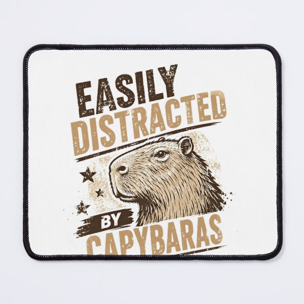 Item preview, Easily Distracted By Capybaras Funny Capybara Lover Animal Fan designed and sold by SkeletonsDanger.