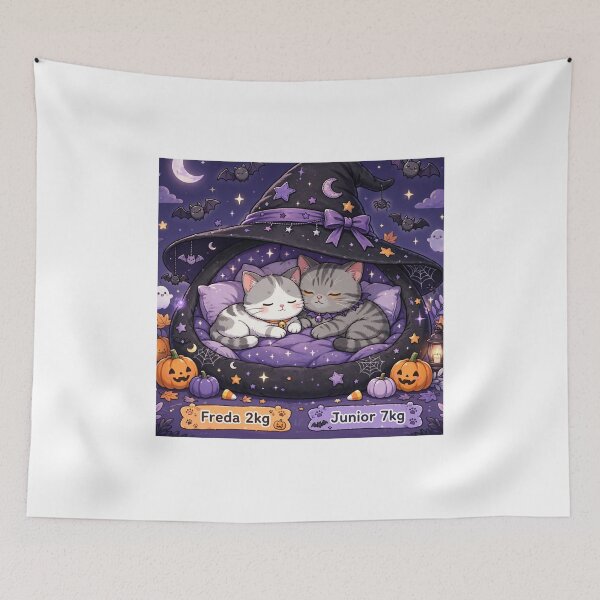 Item preview, Freda and Junior Sleeping in Witch Hat designed and sold by MAISON SYLVIE.