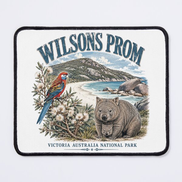 Item preview, Wilsons Prom Victoria National Park Art Wombat Squeaky Beach Australia Vintage designed and sold by Yellowriversss.