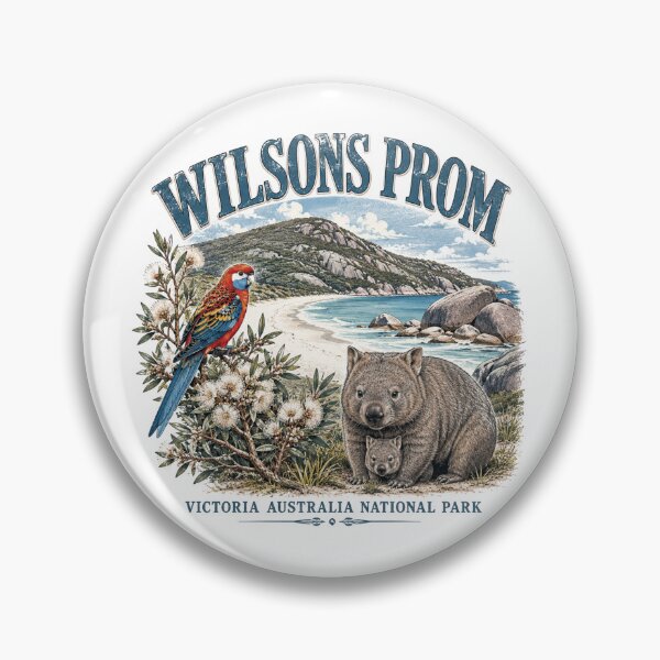 Item preview, Wilsons Prom Victoria National Park Art Wombat Squeaky Beach Australia Vintage designed and sold by Yellowriversss.