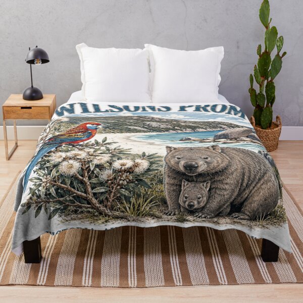 Item preview, Wilsons Prom Victoria National Park Art Wombat Squeaky Beach Australia Vintage designed and sold by Yellowriversss.