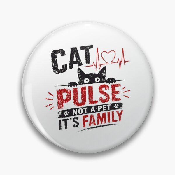 Item preview, Cat Pulse Not A Pet It's Family Cat Owner Feline Heartbeat designed and sold by HumansStuck12.