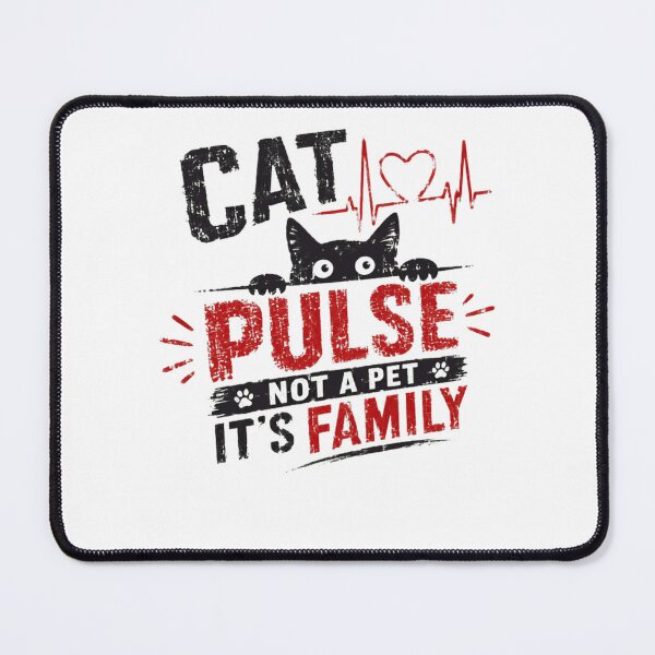 Item preview, Cat Pulse Not A Pet It's Family Cat Owner Feline Heartbeat designed and sold by HumansStuck12.