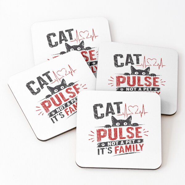Item preview, Cat Pulse Not A Pet It's Family Cat Owner Feline Heartbeat designed and sold by HumansStuck12.
