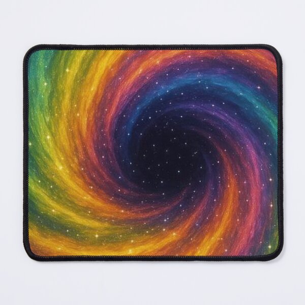 Item preview, Rainbow Cosmic Spiral Black Hole Colorful Galaxy Swirl Art designed and sold by LYAN-STORE.