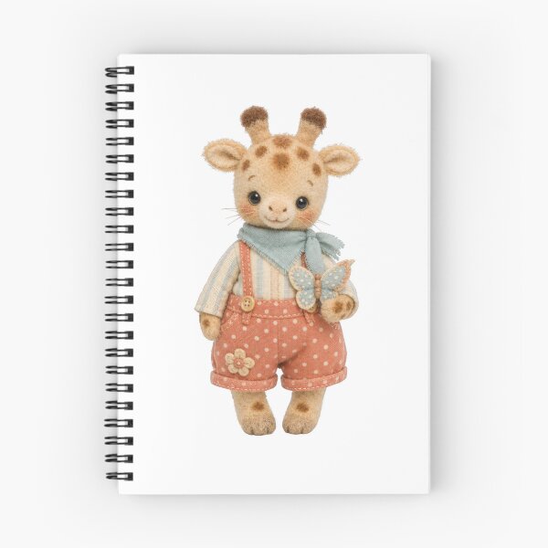 Item preview, Giraffe dungarees butterfly cute stuffed animal felt aesthetic designed and sold by Mauswohn.