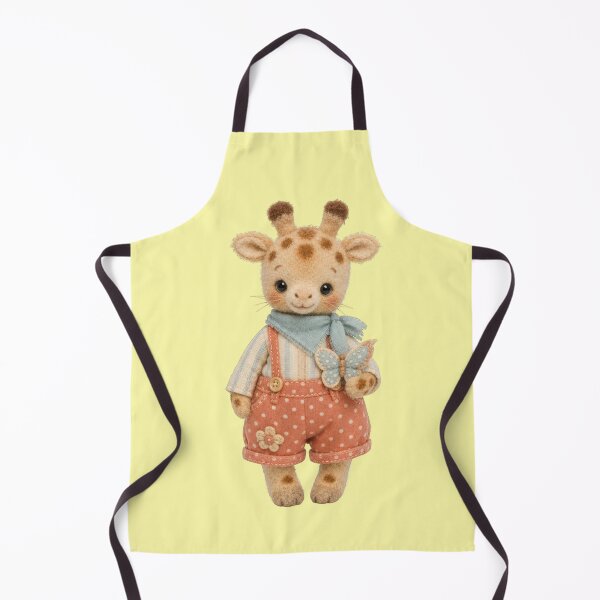 Item preview, Giraffe dungarees butterfly cute stuffed animal felt aesthetic designed and sold by Mauswohn.
