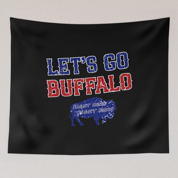 Item preview, Go Buffalo Distressed Buffalo Fan designed and sold by JeremiahP95447.