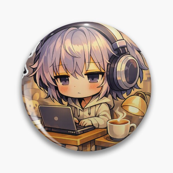 Item preview, LoFi Anime Student Sticker Chibi Study Aesthetic for Students & Anime Fans designed and sold by CutePrintCorner.