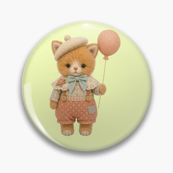 Item preview, Cat Balloon Beret Cute Stuffed Animal Felt Aesthetic designed and sold by Mauswohn.