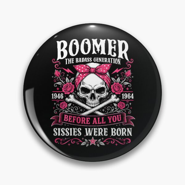 Item preview, Boomer Badass Generation Skull Design designed and sold by nryum.